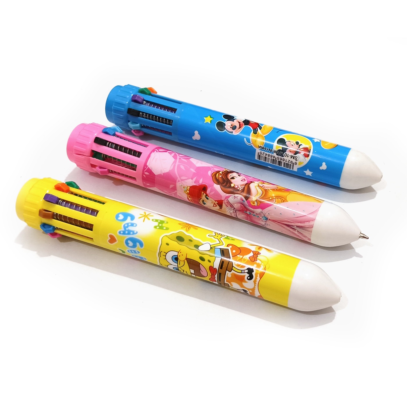 Multicolor 10 In 1 Cartoon Character Ballpoint Pen Random Colour Beautiful Attracted Colors Gift Item For Kids Great Writing Experience Office Use - Image 3