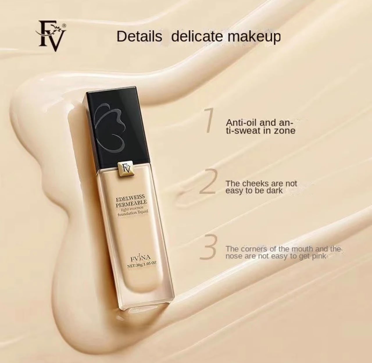 1 PCs FV Edelweiss Permeable Light Essence Foundation Liquid - Image 2