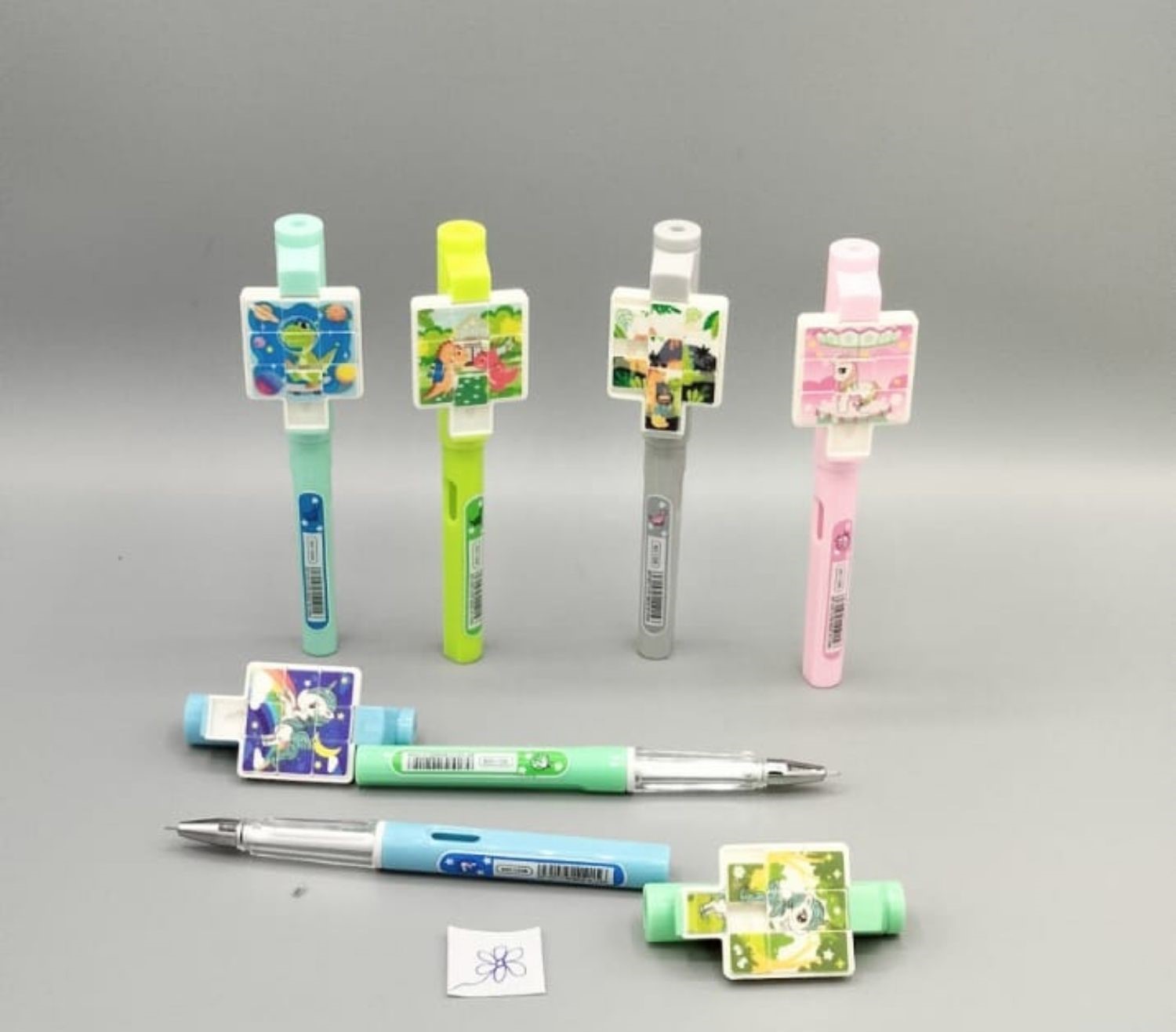 Mini Sliding Tile Puzzle Gel Pen for Kids (1 Pc – Random Color & Design) - Image 2