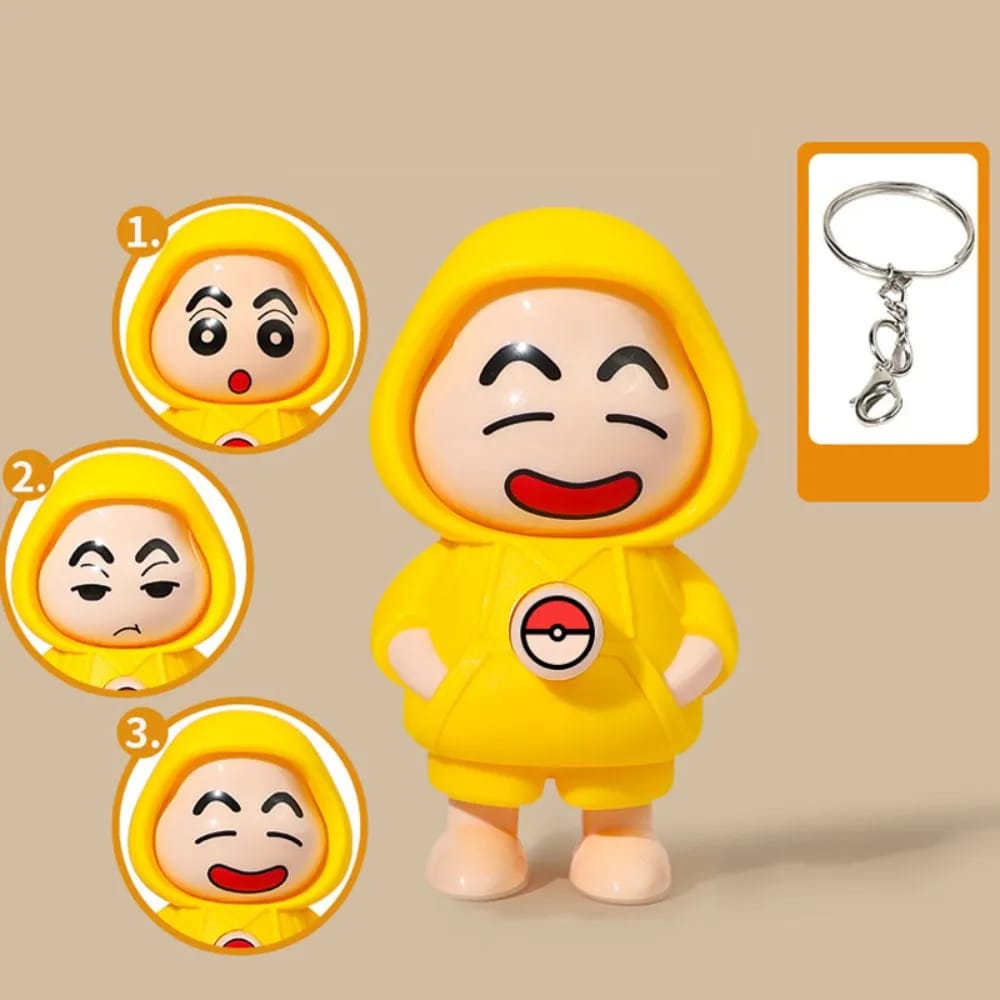 Crayon Shin‑chan Face Changing Doll | Collectible Keychain | DIY Crafts | Mini Cartoon Toy ( Random Design And Keychain) - Image 2
