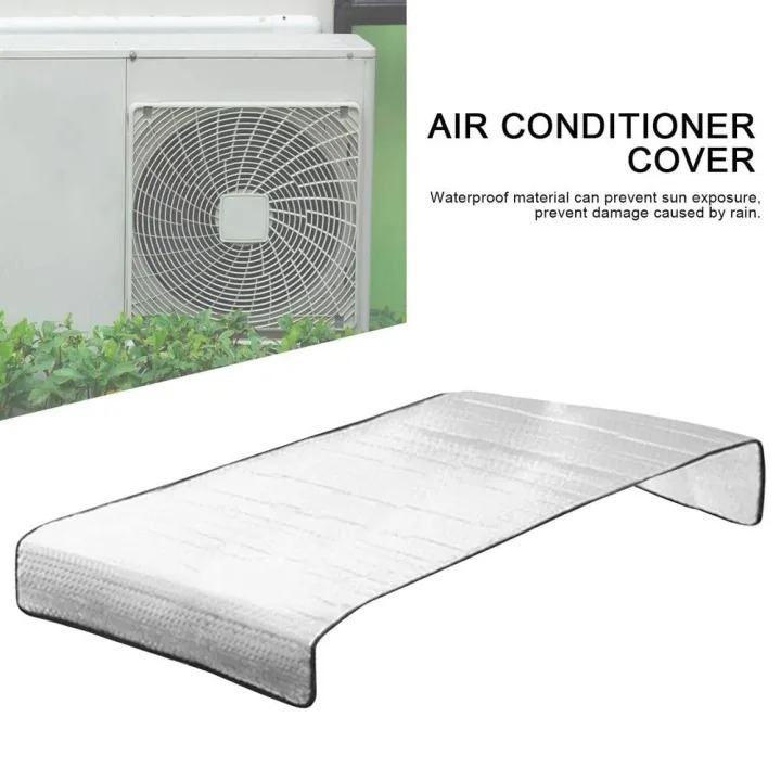 AC Outdoor Unit Sunshade Cover – Silver Foil Reflective Heat Shield & Dust Protector for Air Conditioner External Units | With Clip - Image 5