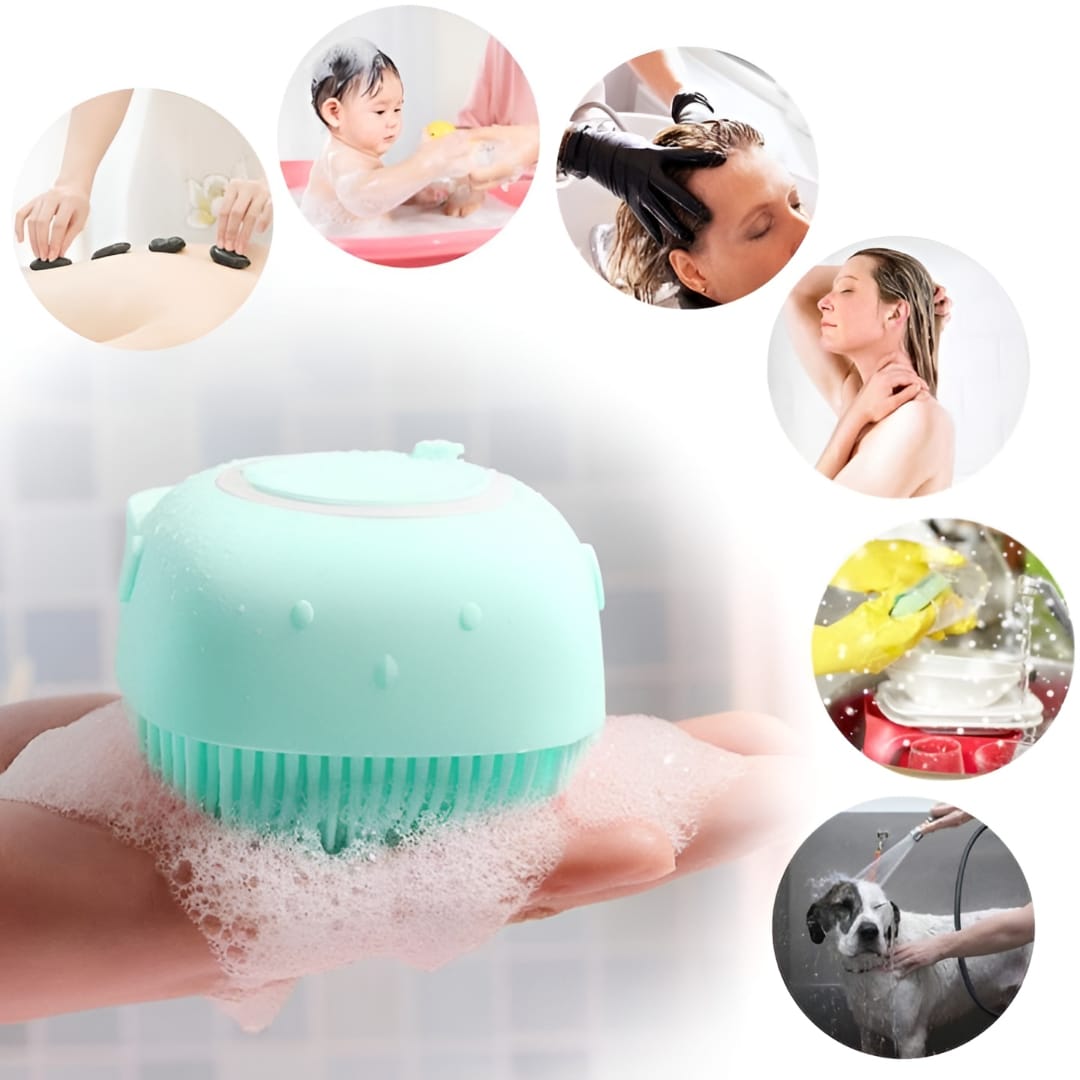 Silicone Bath Brush And Silicone Back Scrubber Care Bundle For Deep Cleansing And Gentle Body Care (Random Color) - Image 5