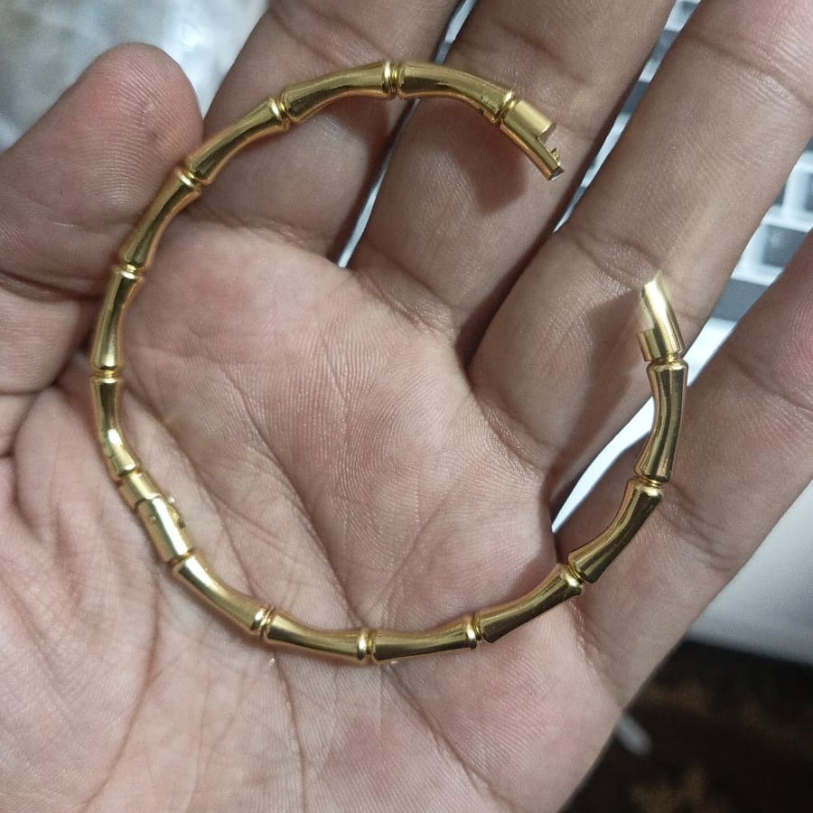 Bamboo Trending Korean Bangle - Jewelry Product Designed For Wrist Wear And Daily Ornament Routine (SKU: QRT-201) - Image 6