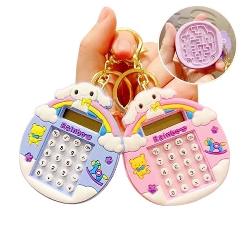 Cute Calculator Keychain | Trendy Stationery | Mini Portable | Fun Problem Solving (Random Design) - Image 2