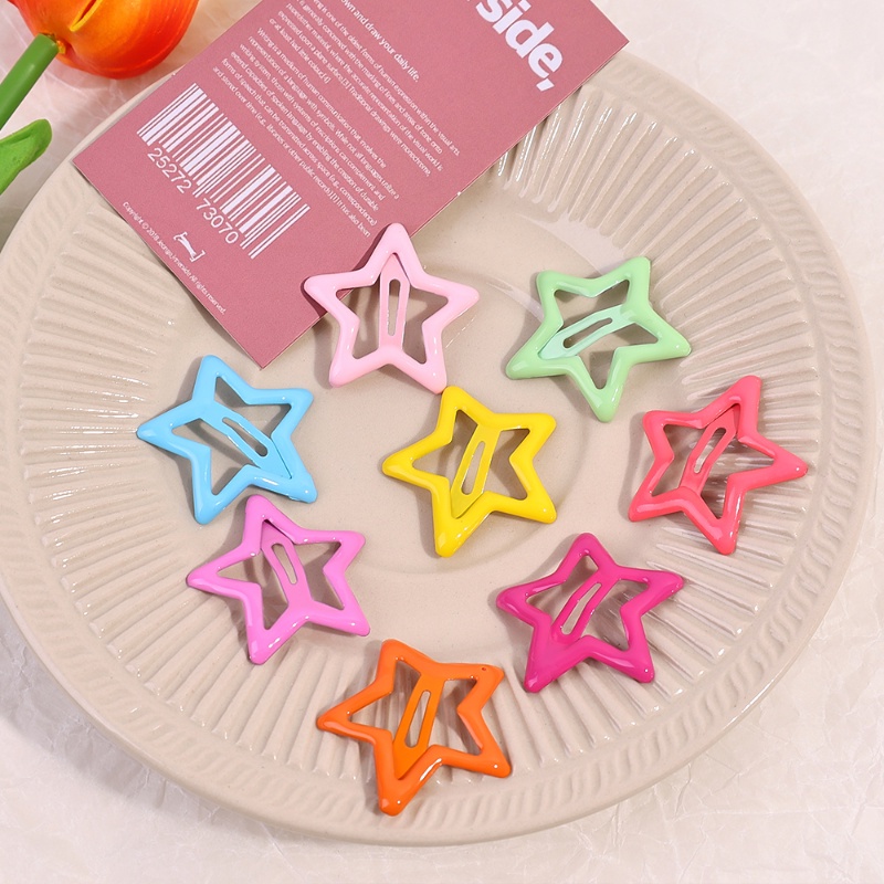 Pack Off 06 Star Design Girl Hair Clip | Hair Clip For Women | Best Quality Hair Clip ( Random Color ) - Image 4