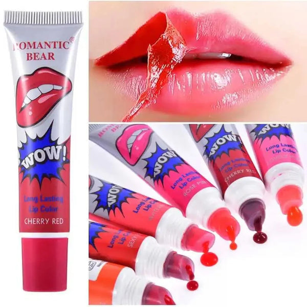 Pack Of 6 High Pigmented Lip Gloss Lipstick Tattoo Peel Off Durable Waterproof Tattoo Lip Gloss Easy Peel Off Lip Gloss - Image 5