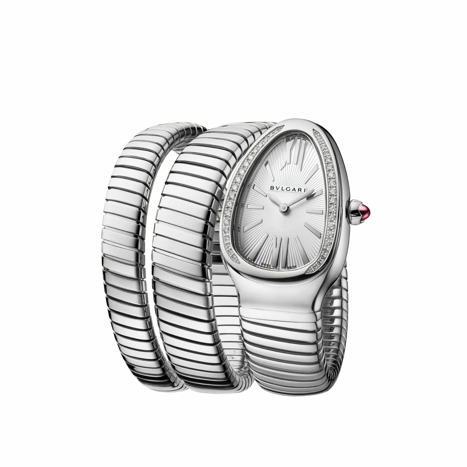 Triple‑Wrap Snake Watch | Diamond‑Set Bezel | Luxury Fashion Accessory - Image 4