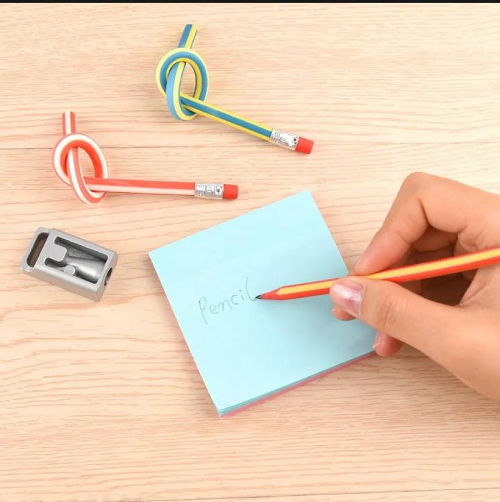 Bendy Flexible Soft Pencil With Eraser For Kids (Pack of 10) - Image 4