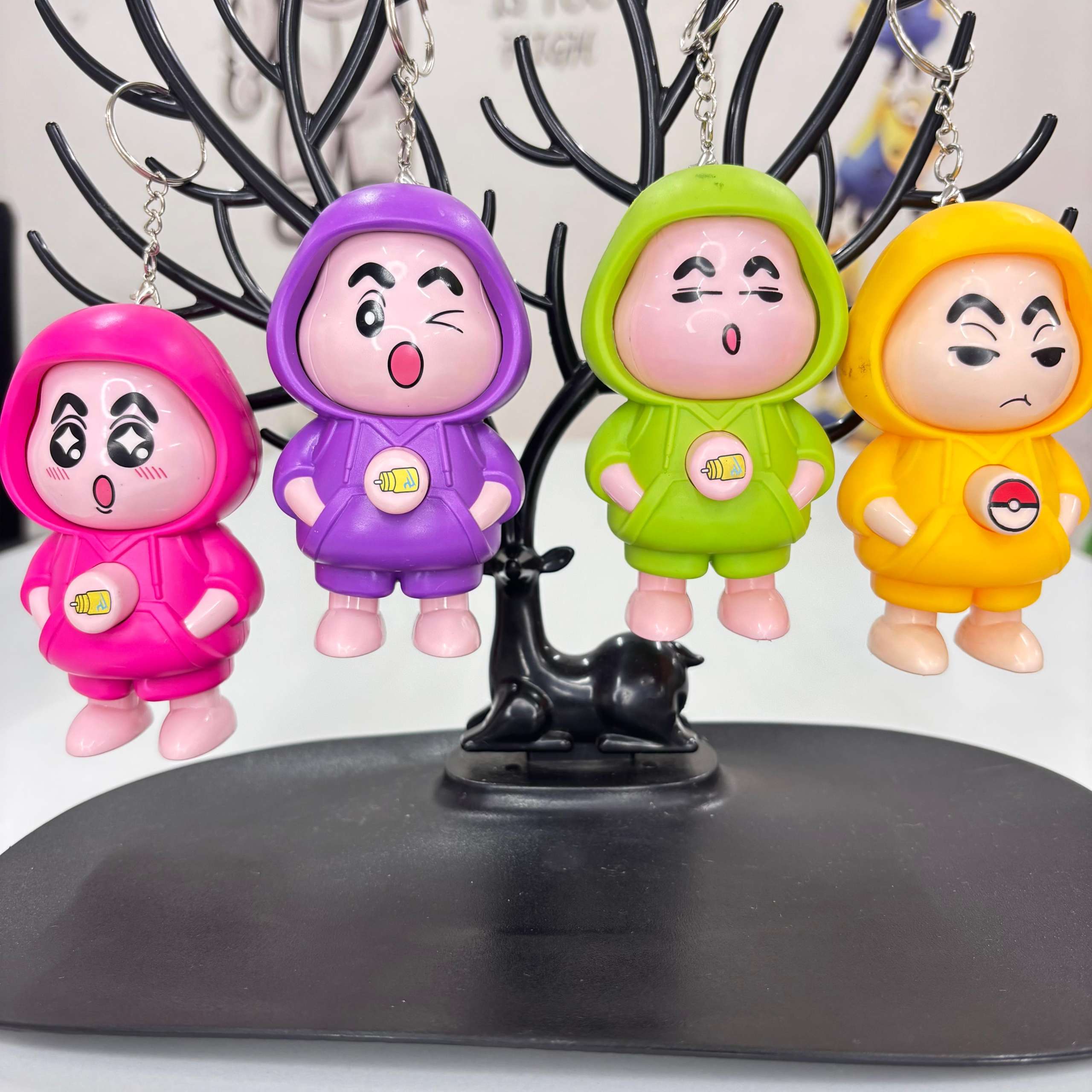 Crayon Shin‑chan Face Changing Doll | Collectible Keychain | DIY Crafts | Mini Cartoon Toy ( Random Design And Keychain) - Image 5