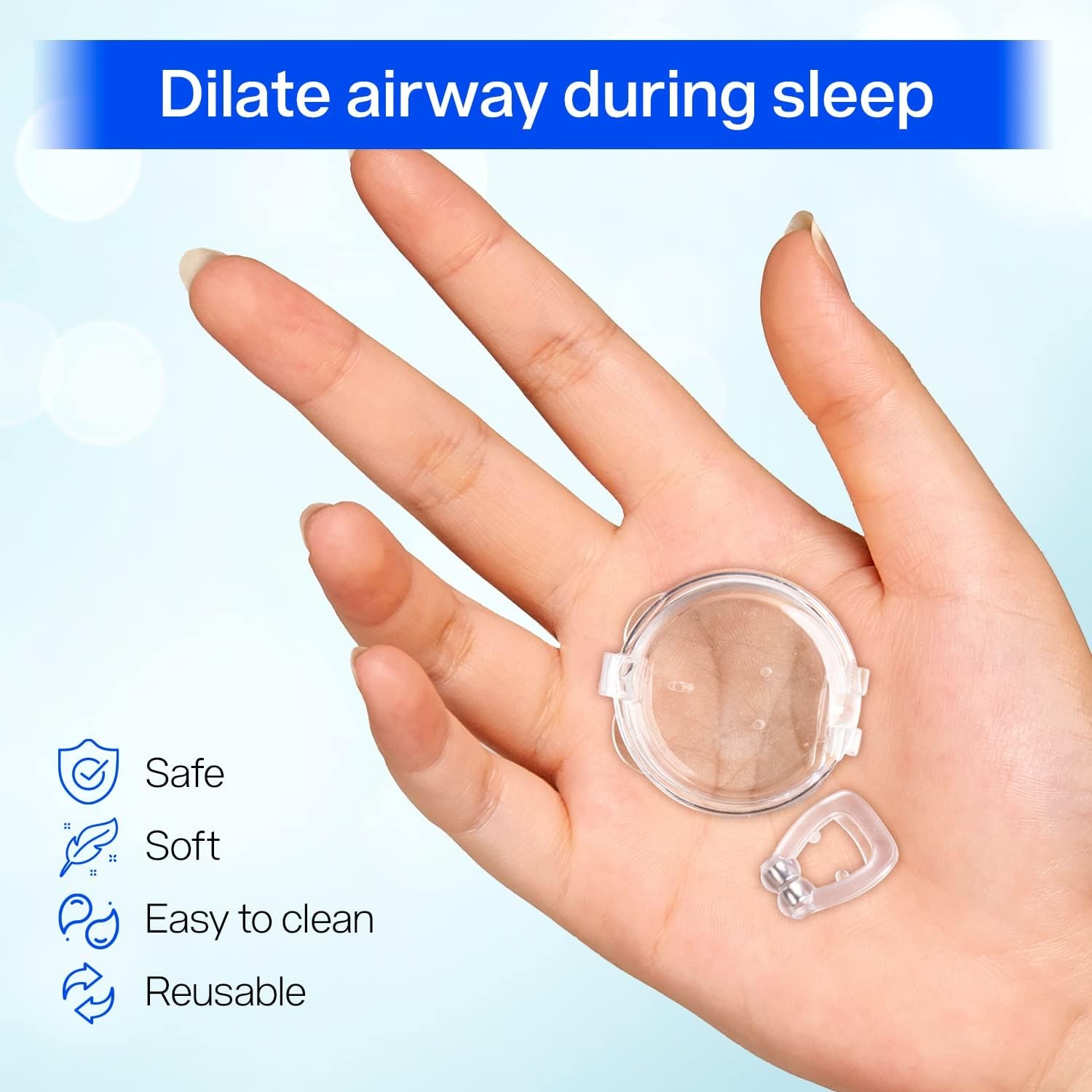 Silicone Magnet Nose Clip – Anti Snore Device for Sleeping, Best Quality, Pack of 4 - Image 2
