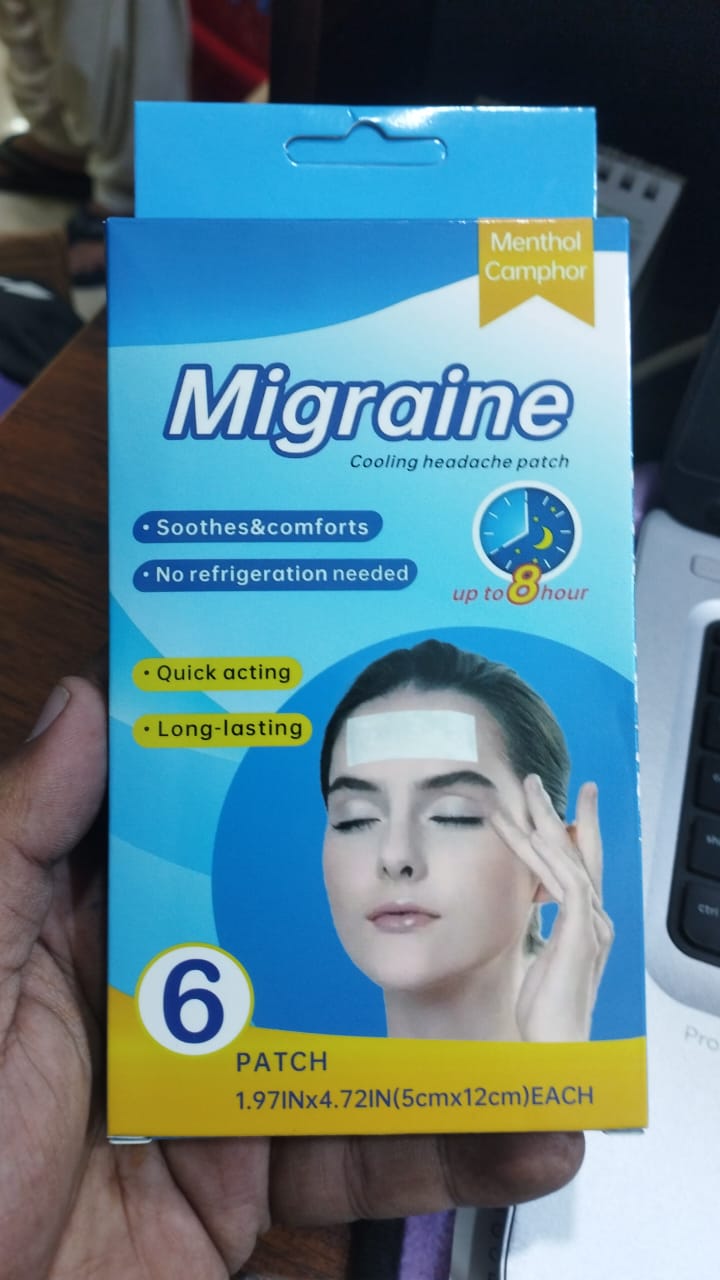 Migraine Cooling Headache Patch | Pack Of 6 Fever & Relaxation Strips - Image 6