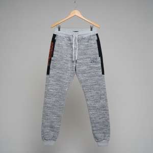 GYM KING Men’s Jogger Trousers | Premium French Terry Fabric | Stylish Grey Melange Slim-Fit Sweatpants for Gym, Sports & Casual Wear