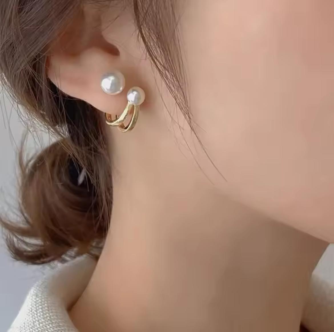 ZVT-167 Korean Pearl Circle Earrings – Elegant Fashion Jewellery, Stylish Accessory for Women - Image 6