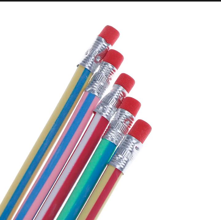 Bendy Flexible Soft Pencil With Eraser For Kids (Pack of 10) - Image 2