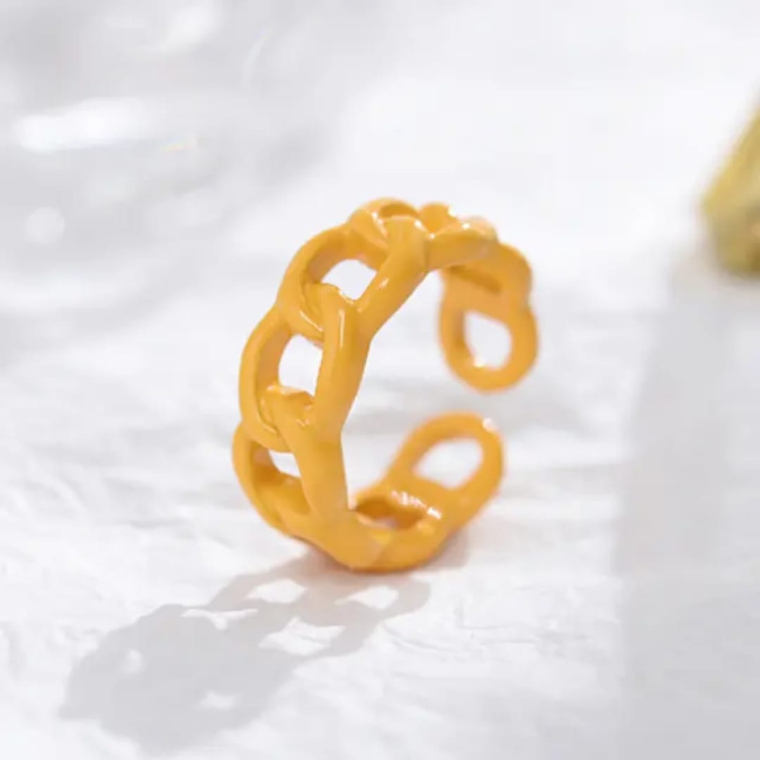 BRJ-180 Metal Funky Korean Rings – Trendy Fashion Jewellery, Stylish Accessory for Women and Men - Image 2