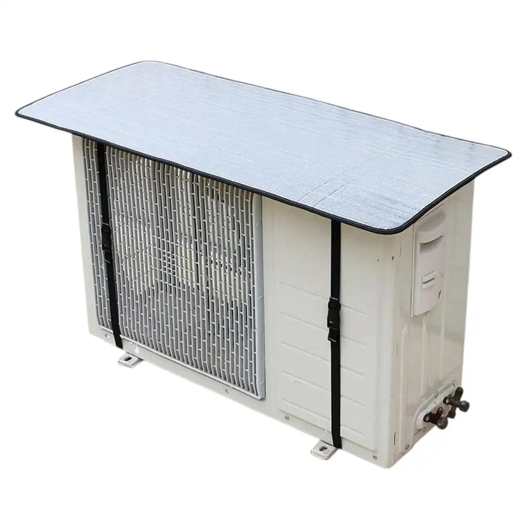 AC Outdoor Unit Sunshade Cover – Silver Foil Reflective Heat Shield & Dust Protector for Air Conditioner External Units | With Clip - Image 2