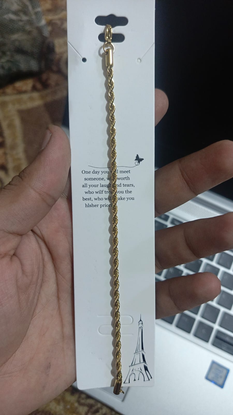 Golden Rope Bracelet / Anklet – Unisex Stylish Chain - Image 5
