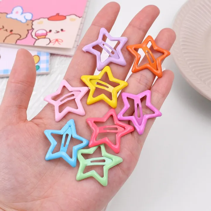 Pack Off 06 Star Design Girl Hair Clip | Hair Clip For Women | Best Quality Hair Clip ( Random Color )