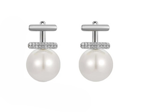 Elegant Pearl Drop Earrings for Women – Stylish Dangle Earrings with Rhinestone Accent (AXT-102) - Image 4